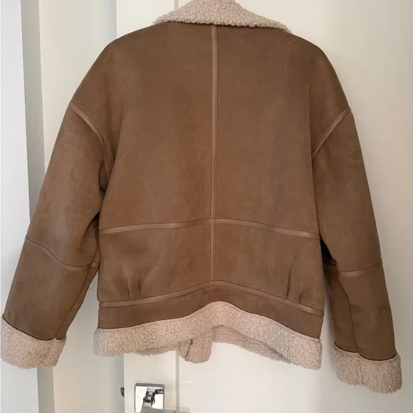 Tan Shearling Jacket - Picture 2 of 6